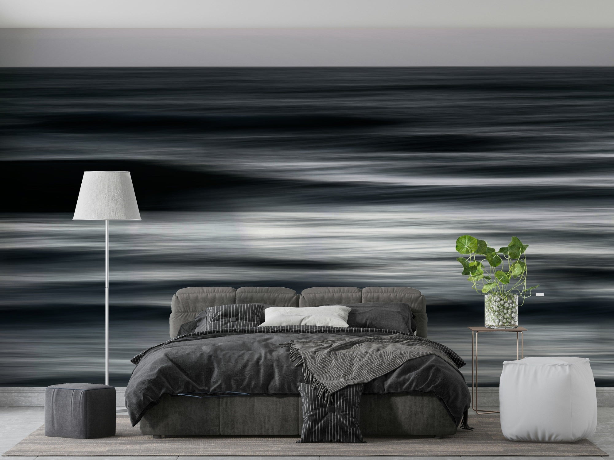 A close-up of the detailed texture in the wave design.

