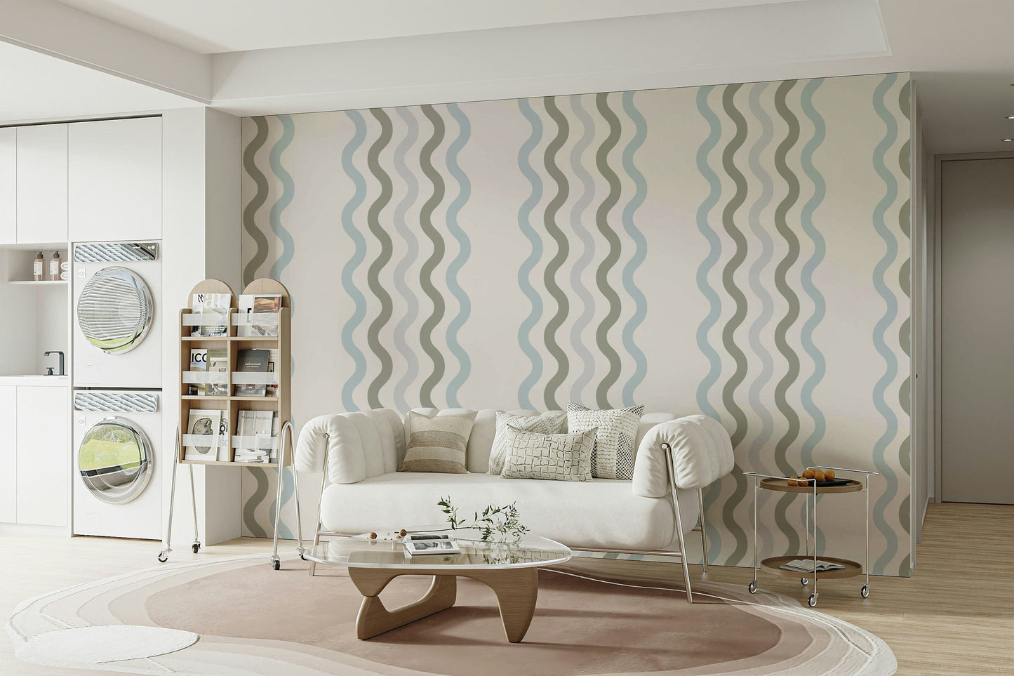 The design feels minimalist and soothing.

