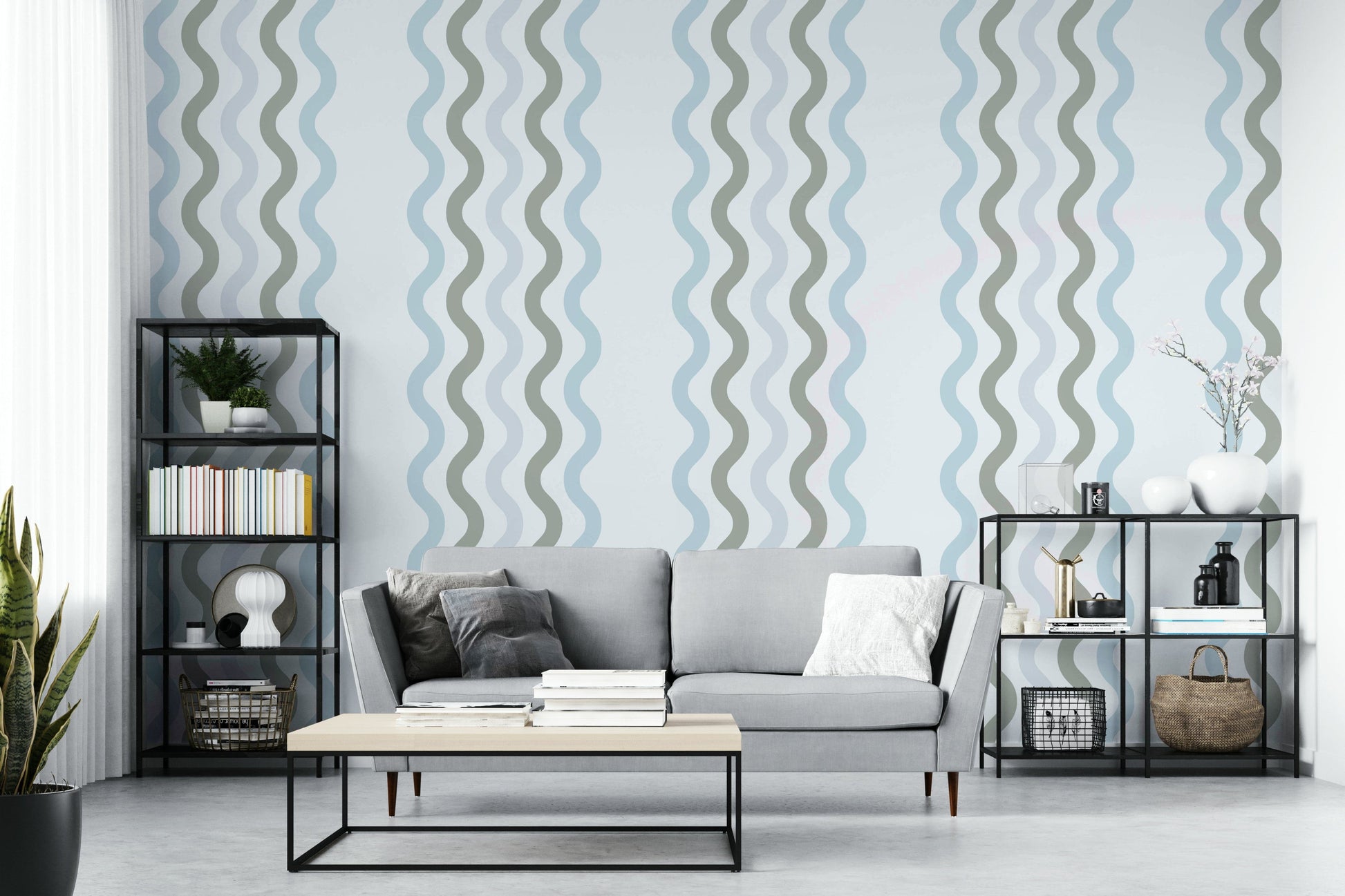 The colors are gentle, with a muted, neutral palette.

