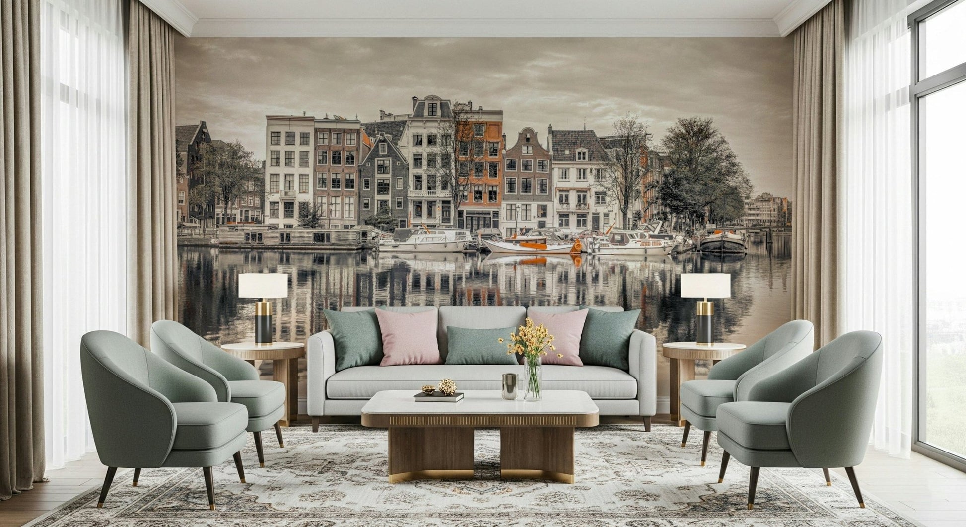 Canal Harmony Wall Mural