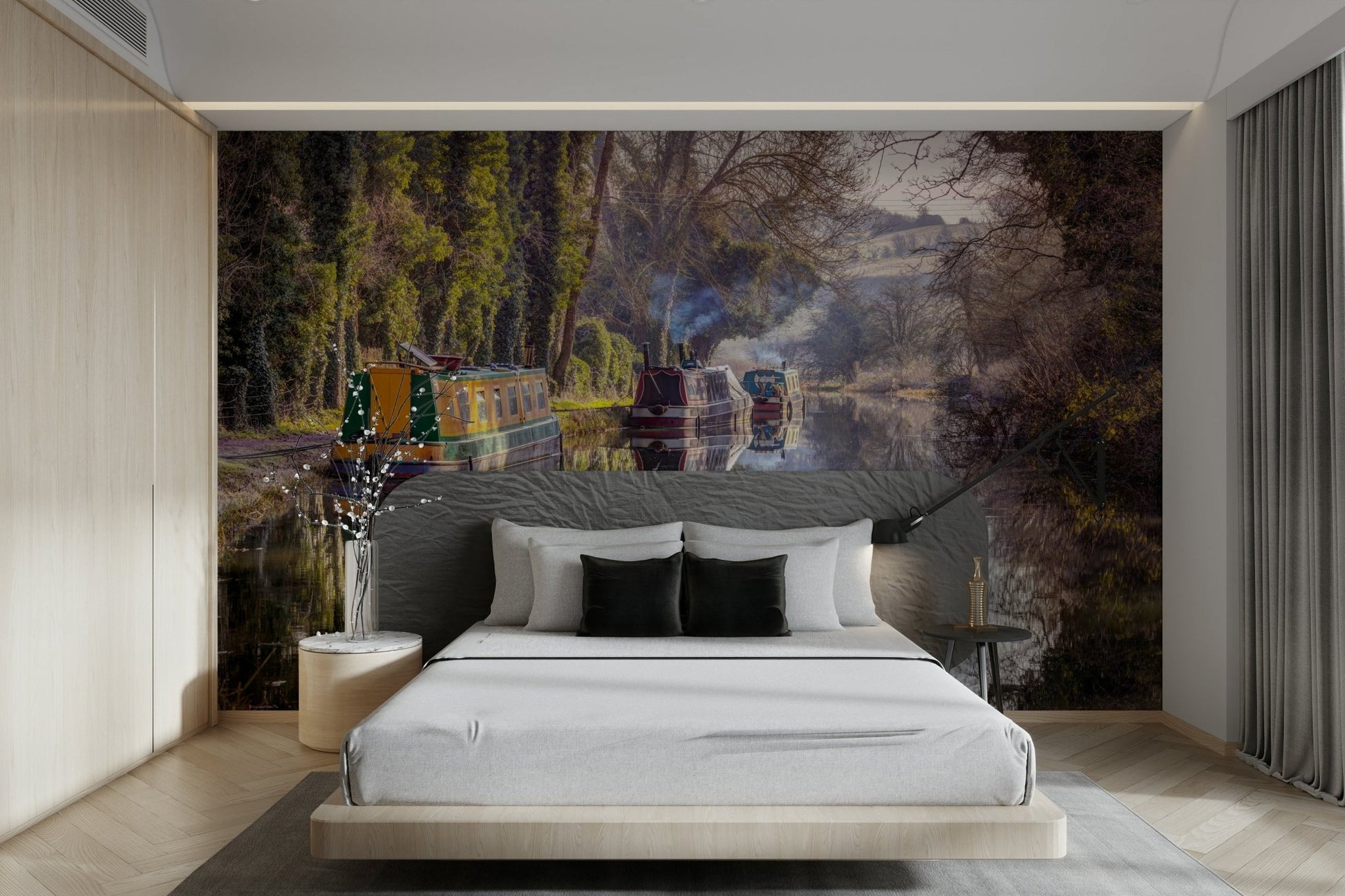 Peaceful canal scene.

