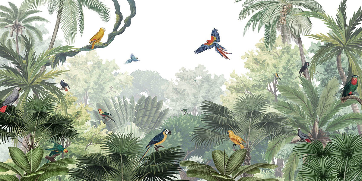 Canopy Jungle Natural Tropical Wallpaper Mural in your room