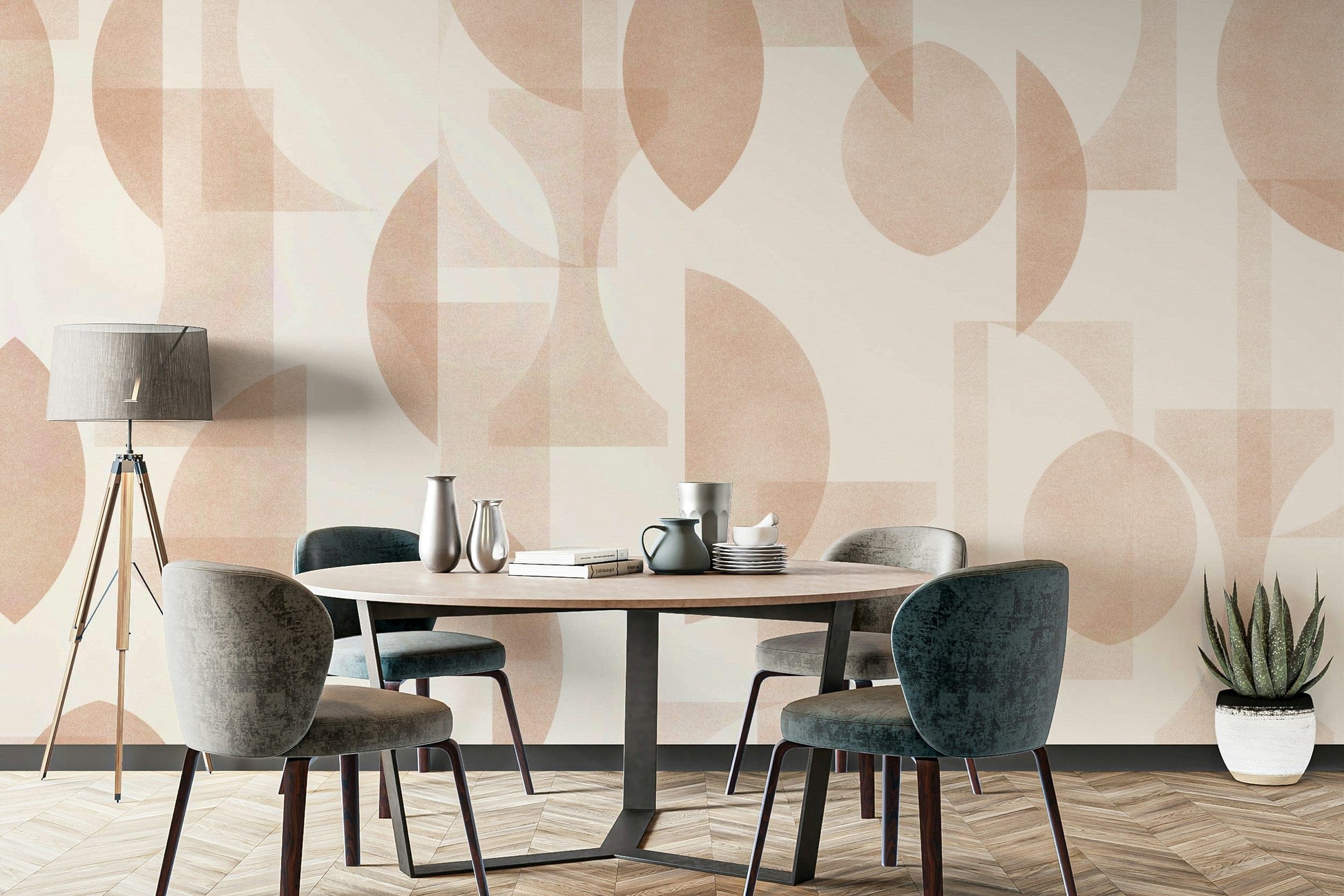 Wall mural showing a quiet abstract scene

