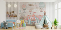 Pink Circus Kids Room Wallpaper Murals - Giffywalls