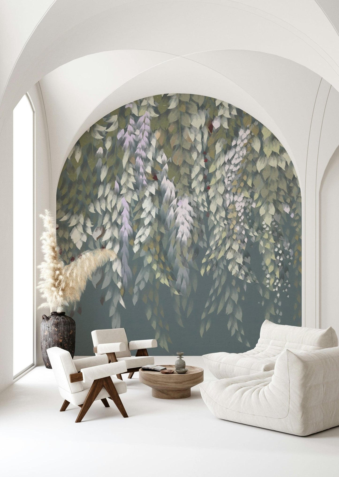 Cascading Wisteria Dream Wall Mural