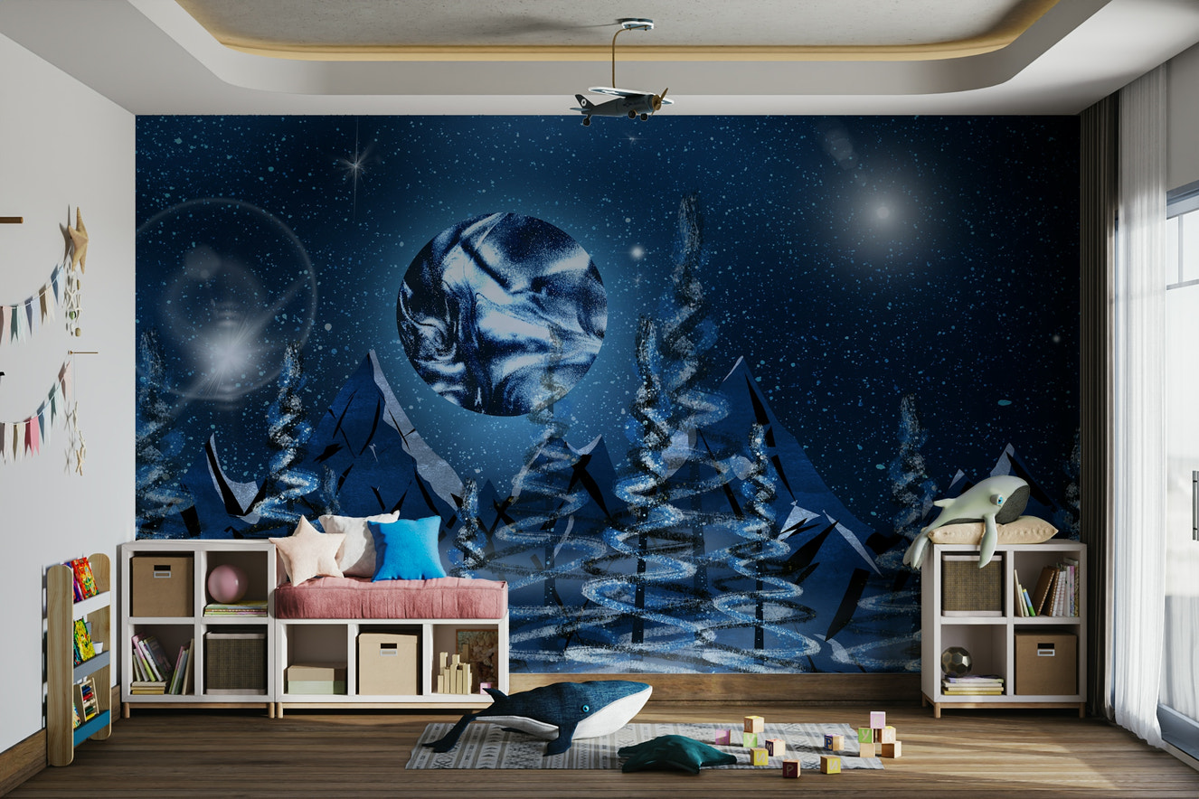 Celestial Pines Mural Wallpaper