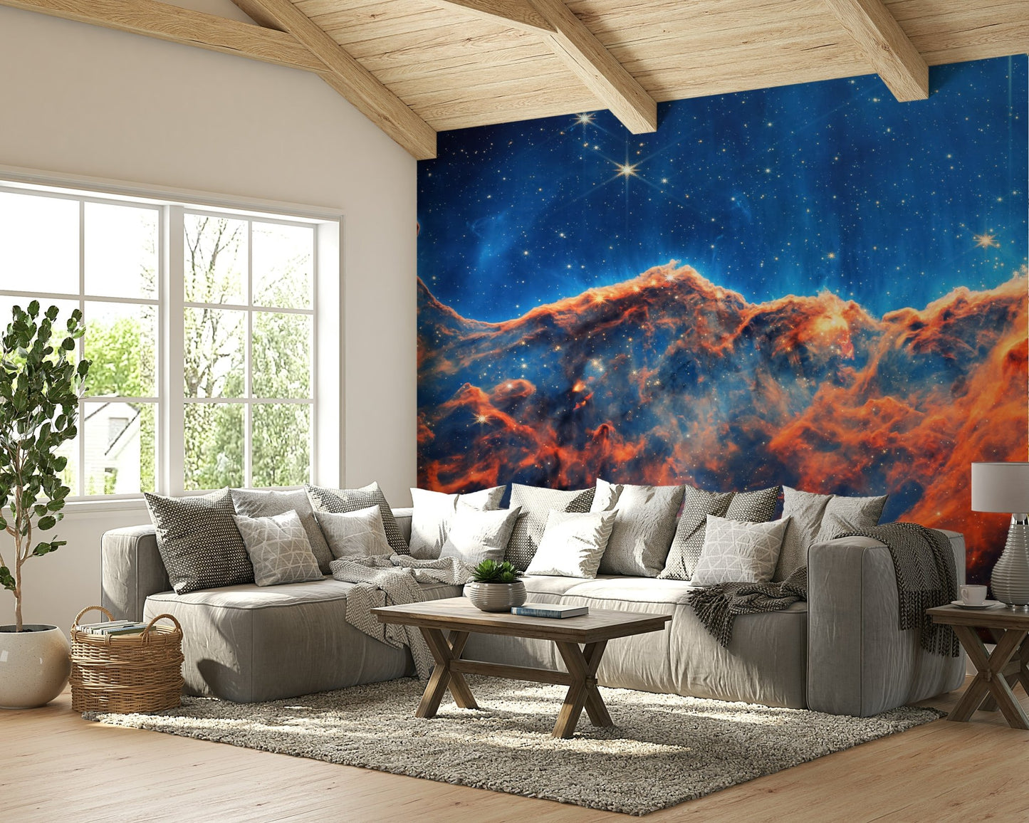 The celestial shapes are a central focus of the image.

