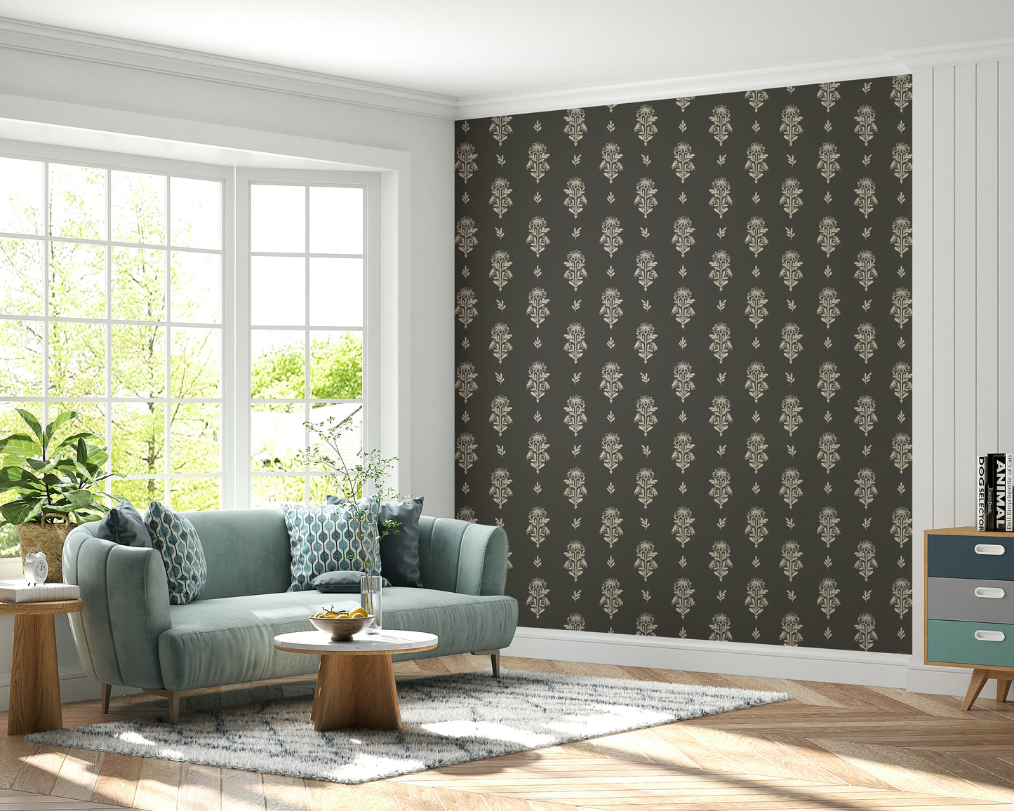 Light and airy Chalky Bloom Wallpaper for cozy rooms

