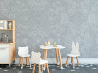 Abstract blue wallpaper with intricate line patterns