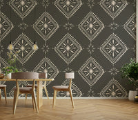 Bold diamond pattern wallpaper

