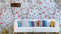 Charming Aviary Chinoiserie Garden Wallpaper.

