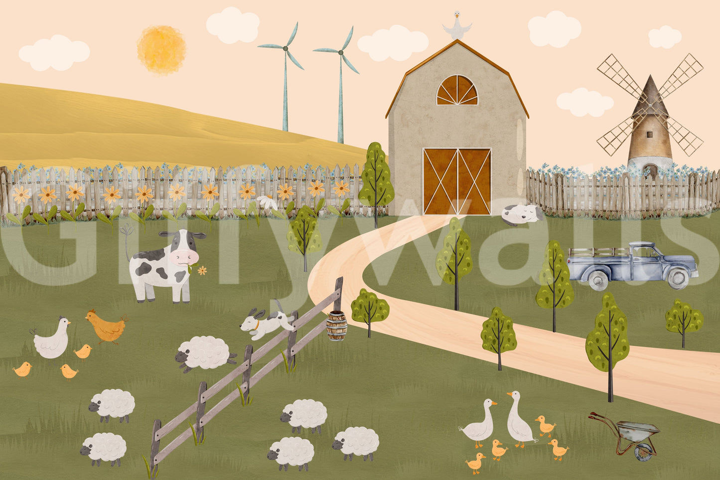 The style is painterly or a detailed illustration.

