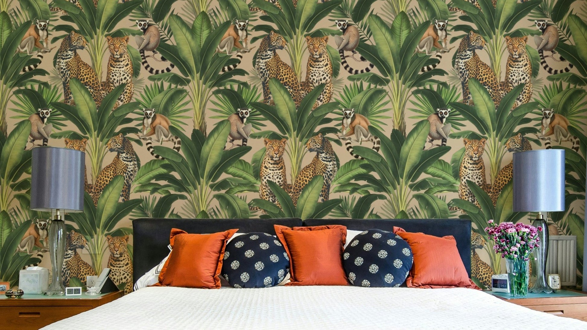 Cheetah and monkey jungle wallpaper

