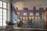 A seamless pattern for a living room or study.

