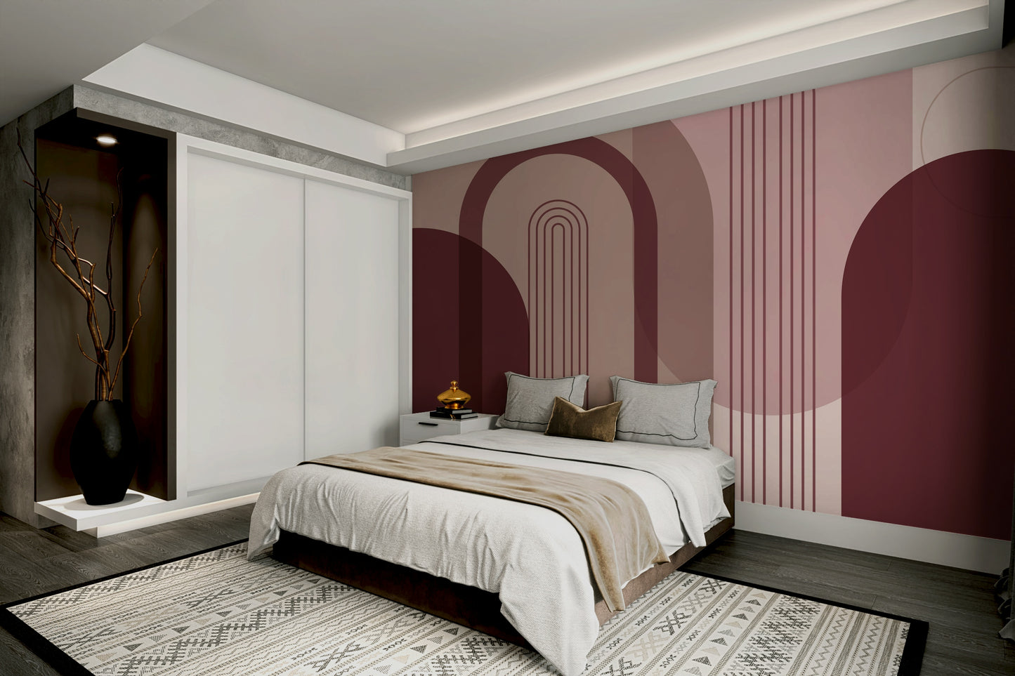 Contemporary arches wallpaper for walls


