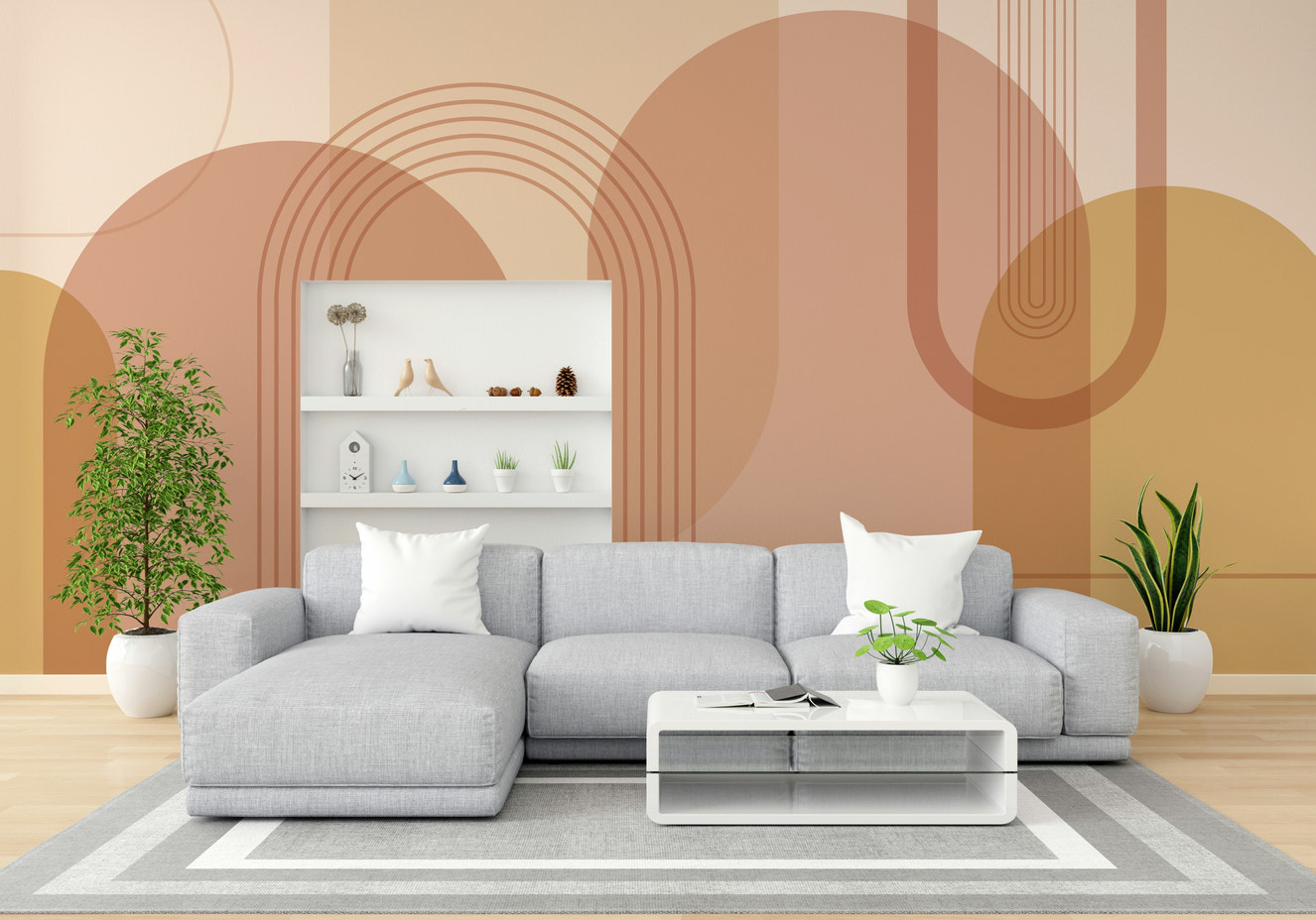 Modern abstract arch wallpaper print

