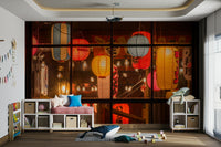 Cozy lantern shop wallpaper for walls

