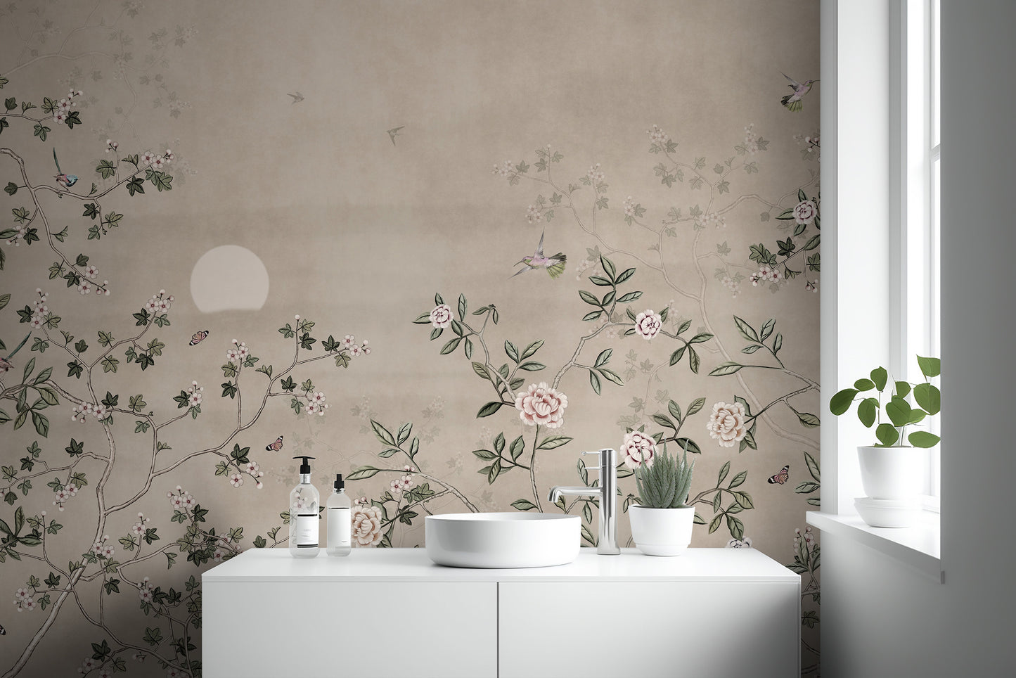 Chinoiserie Floral Botanical Wall Mural