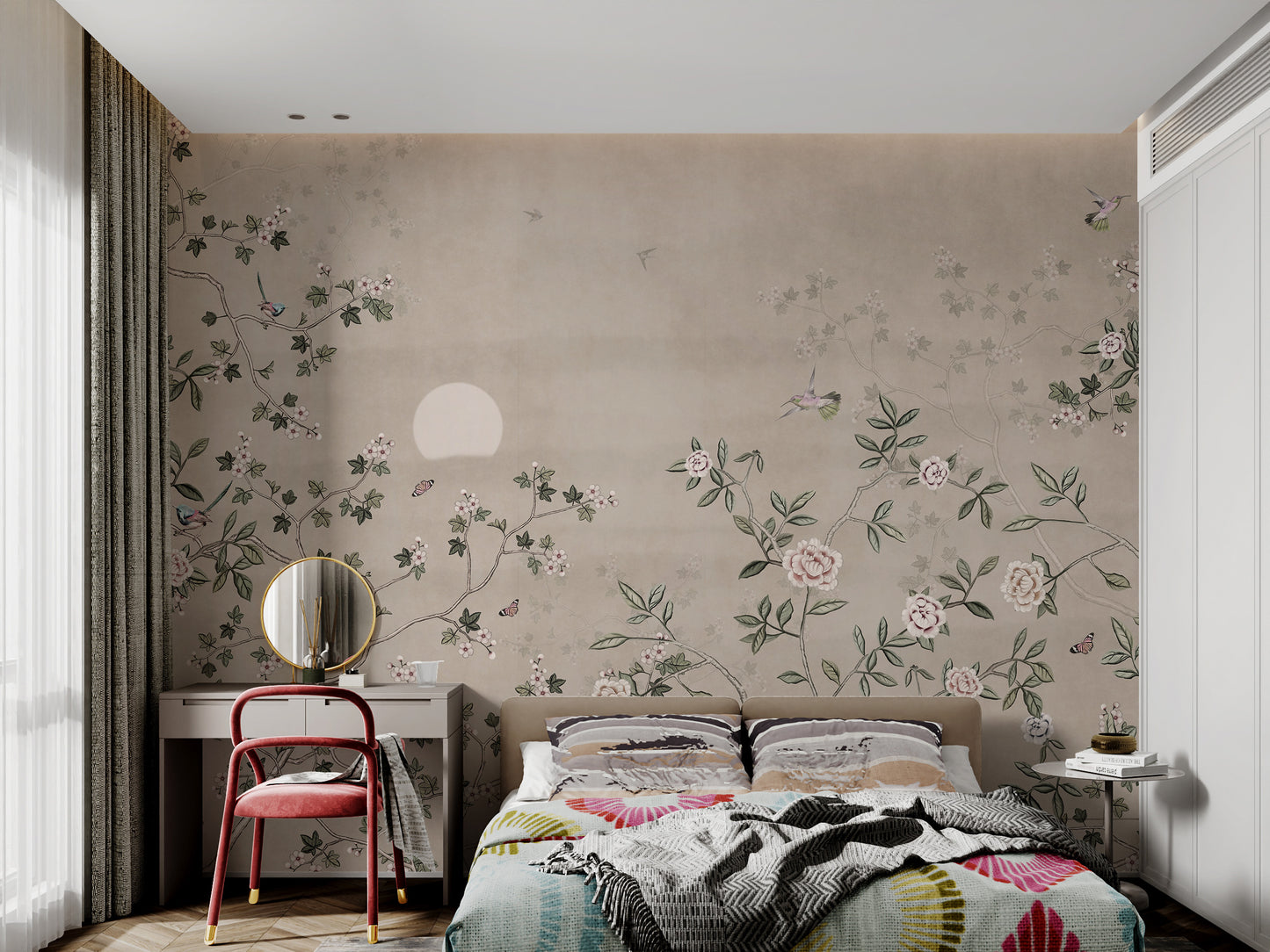 Chinoiserie Floral Botanical Wall Mural