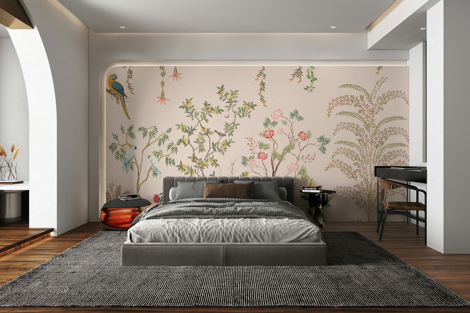 Chinoiserie Garden Wallpaper Mural Wall Mural