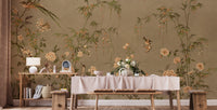 Japanese Birds & Trees Chinoeserie Wallpaper - Giffywalls