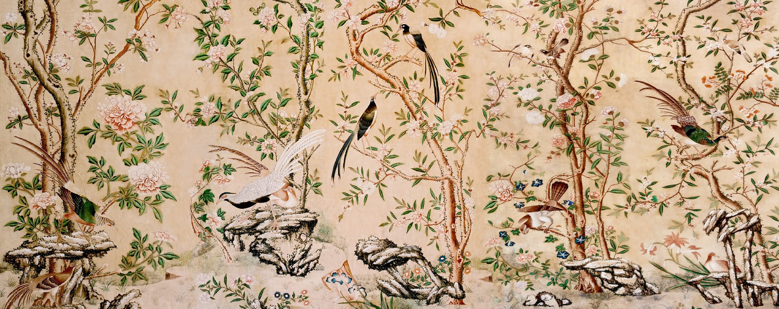 Sepia Chinoiserie Chinese Wallpaper Murals in your room