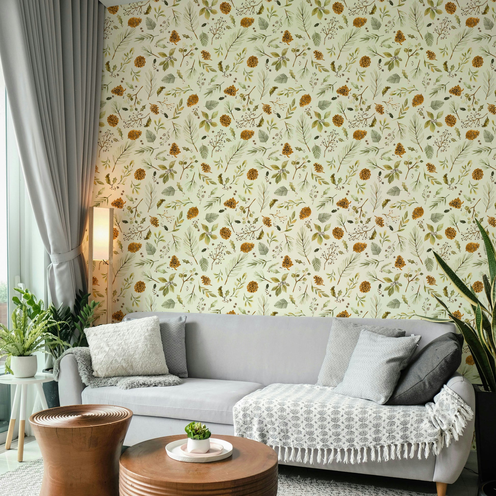 Holiday wall decor with winter botanicals

