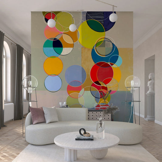 Chromatic Circles Wall Mural