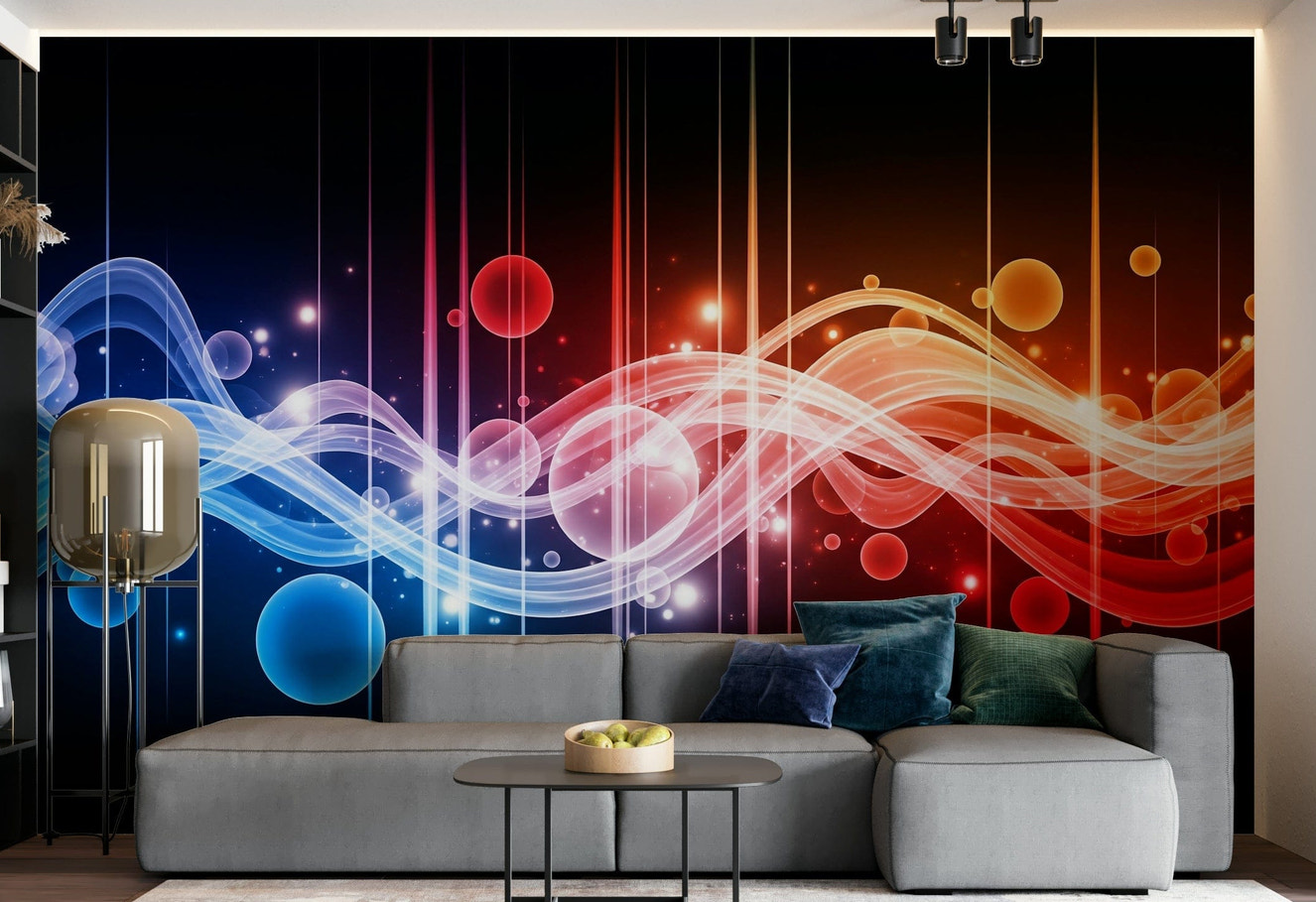 High-quality image of the Chromatic Waves wallpaper

