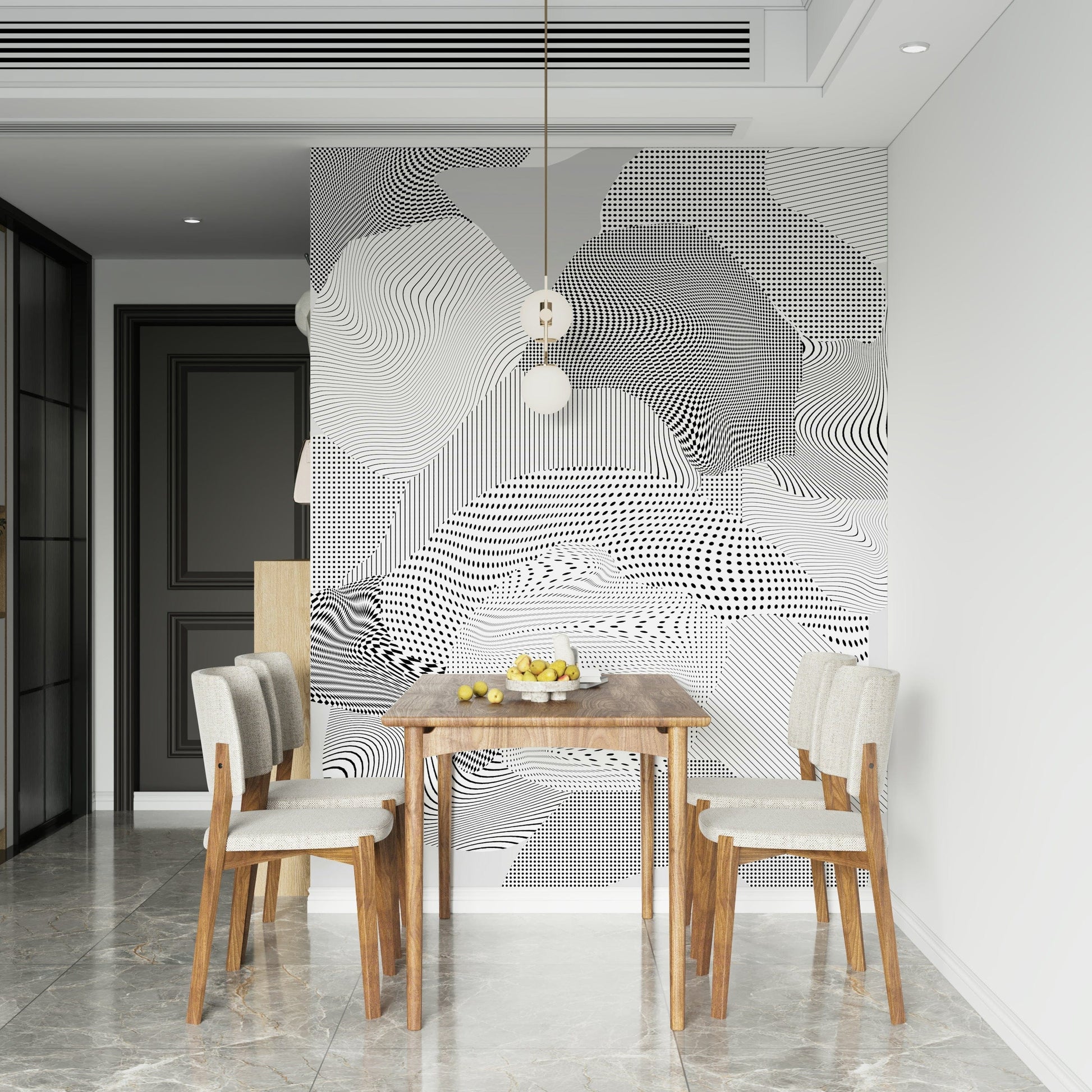 A classic abstract design wallpaper for walls.