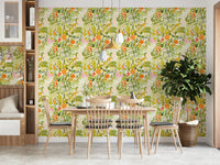 Citrus Bloom lively mural wallpaper

