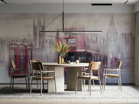 Stylish City-Art mural featuring iconic London architecture

