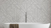 City map street view wallpaper for modern urban decor.