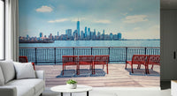 Urban City Skyline View wallpaper for walls skyline.