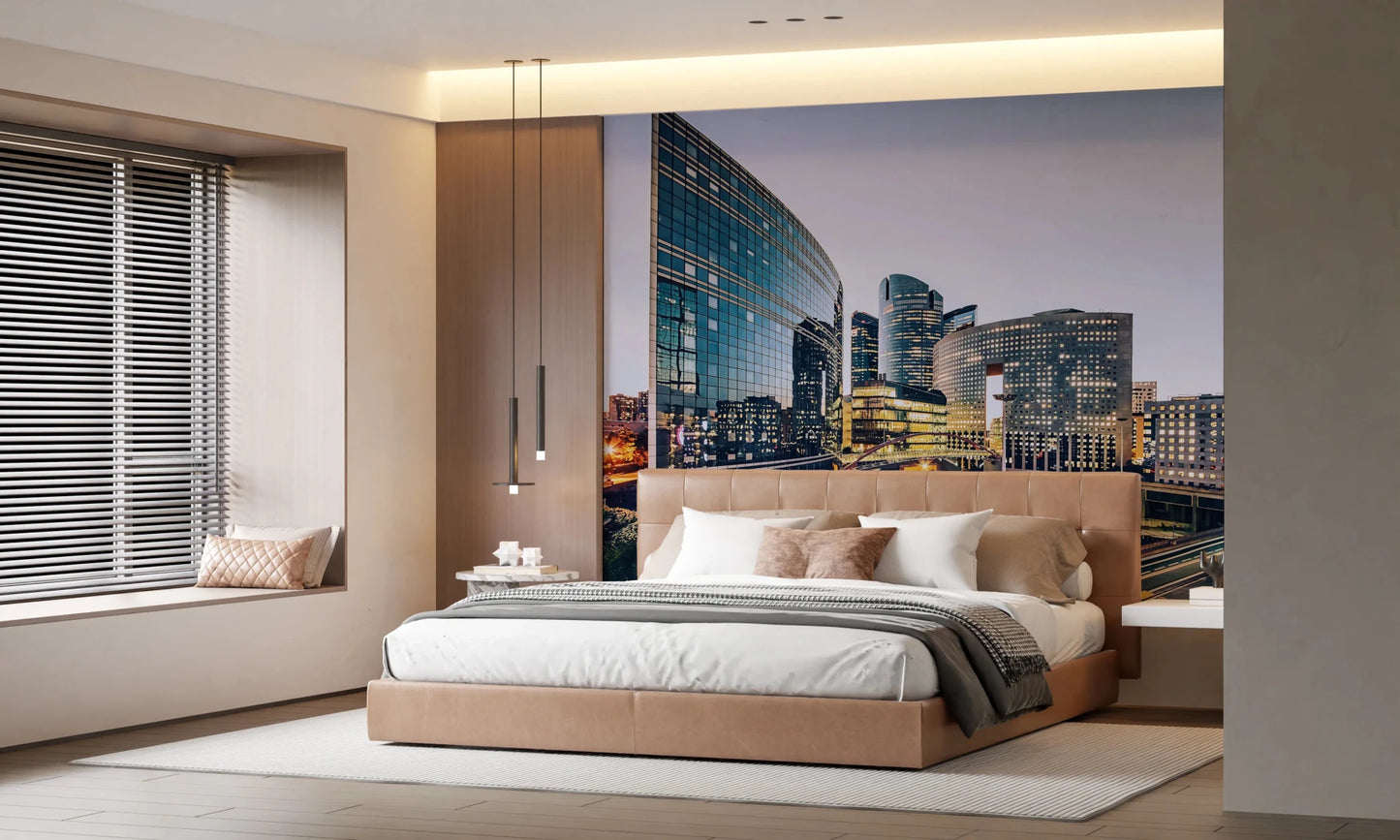 Cityscape Lights Wall Mural
