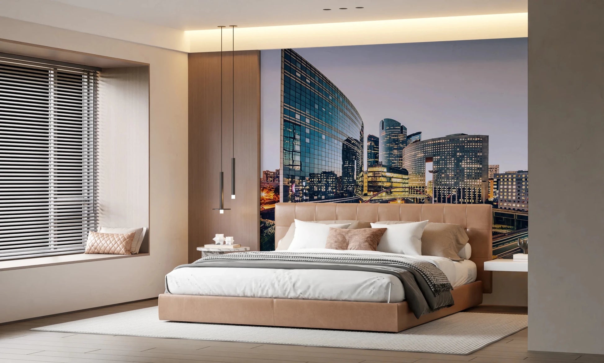 Cityscape Lights Wall Mural