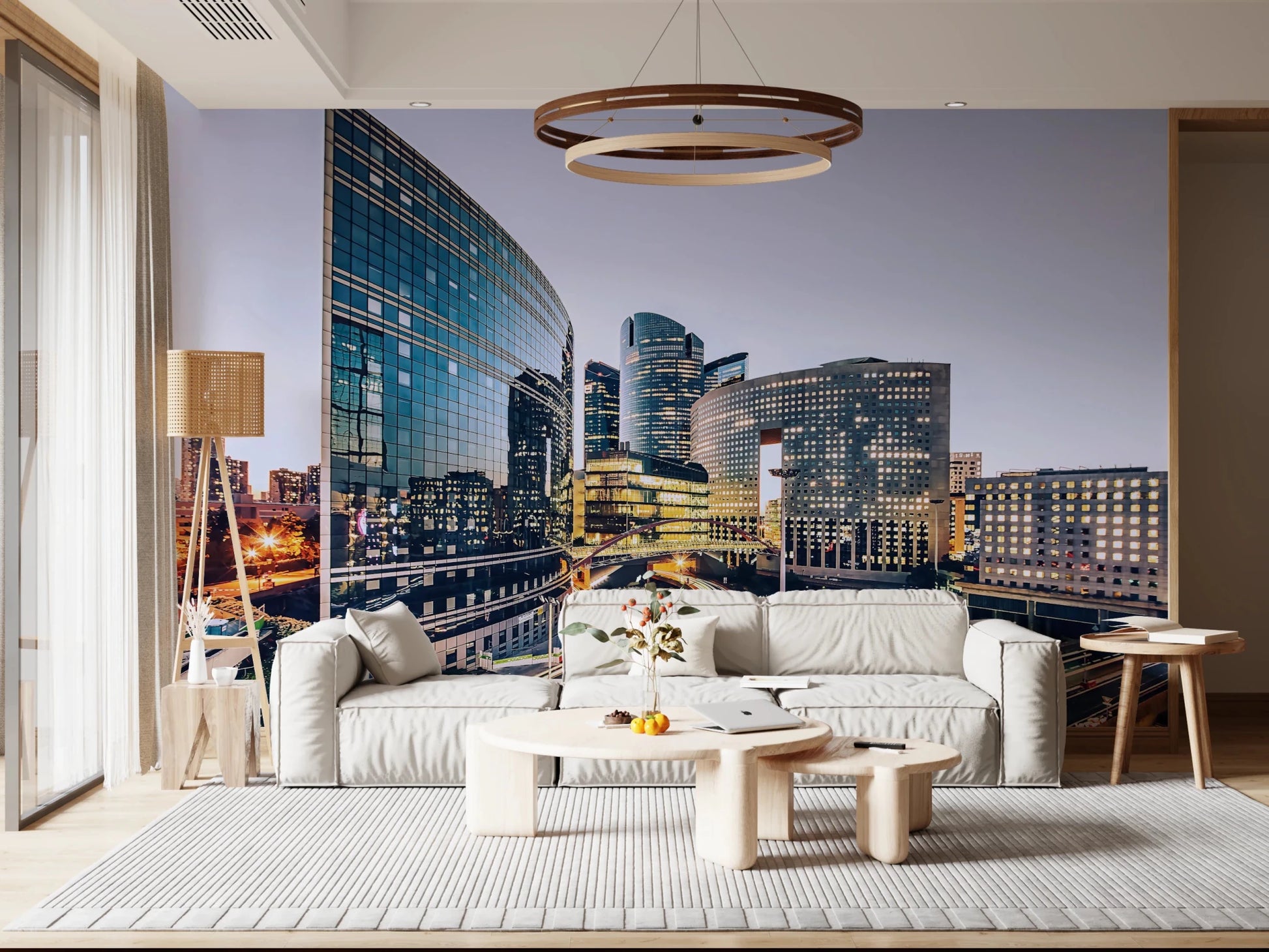 Cityscape Lights Wall Mural