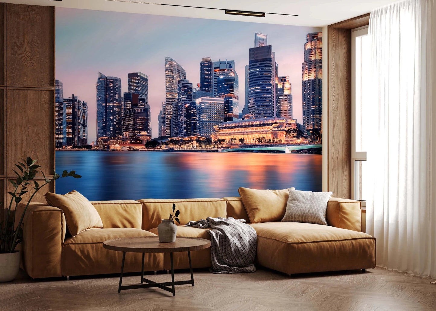 Cityscape Reflection Wall Mural