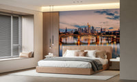 City reflections wall mural suitable for office or commercial space