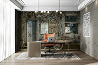 Vintage European street wall mural

