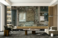 Chalkboard cafe exterior wall mural

