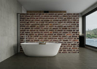 Classic red brick mural wallpaper with natural texture.

