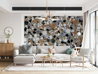 Decorative Terrazzo stone wallpaper with a pleasing, timeless aesthetic.