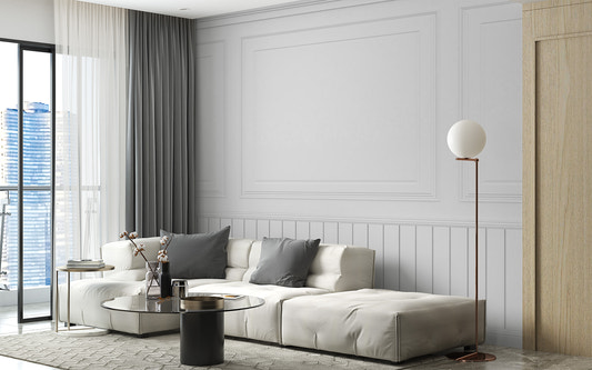 Minimalist wood panel wallpaper for a classy look
