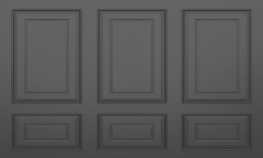 Classic Black Wooden Panel Wallpaper Mural
