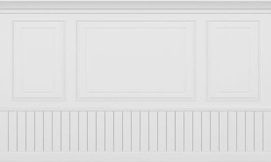 White Wood Panels Wallpaper Mural