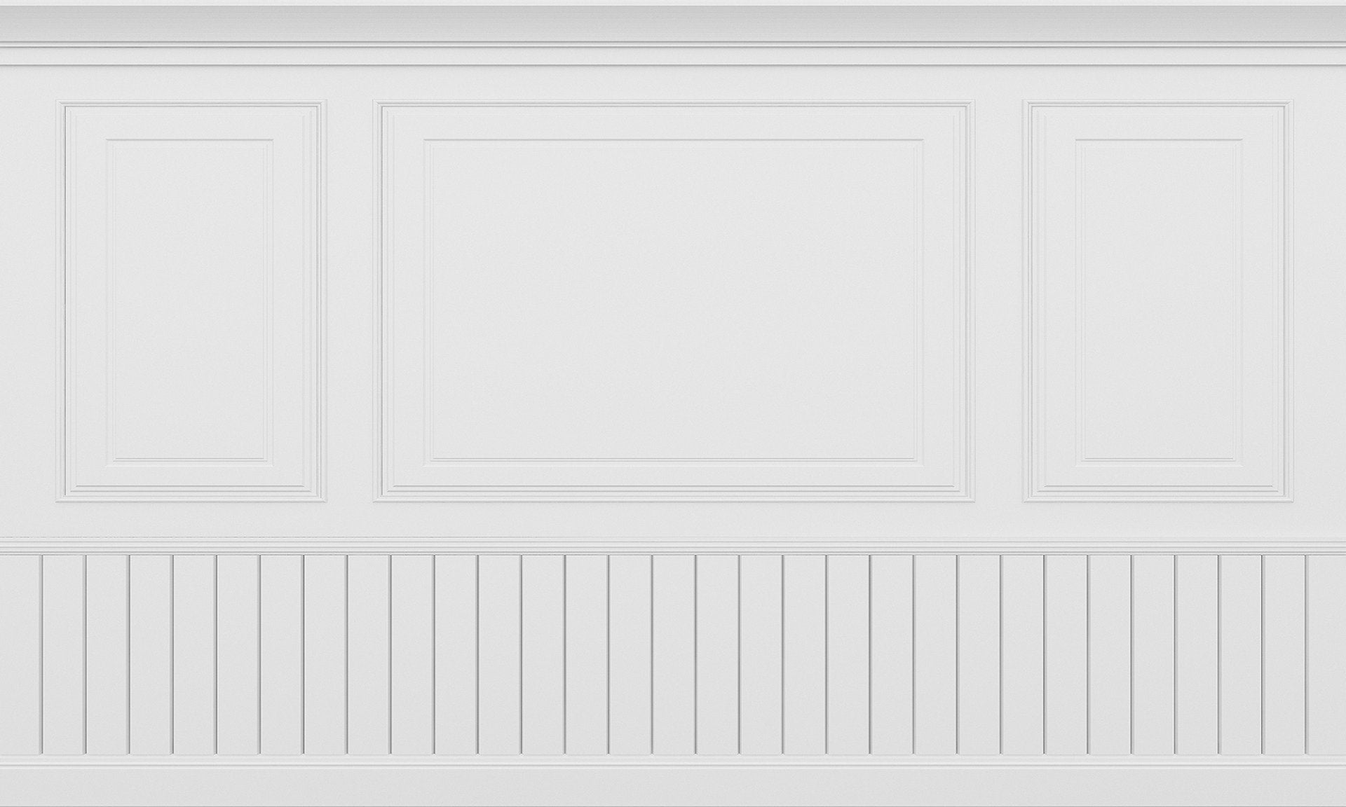 White Wood Panels Wallpaper Mural | Rustic Wall Design