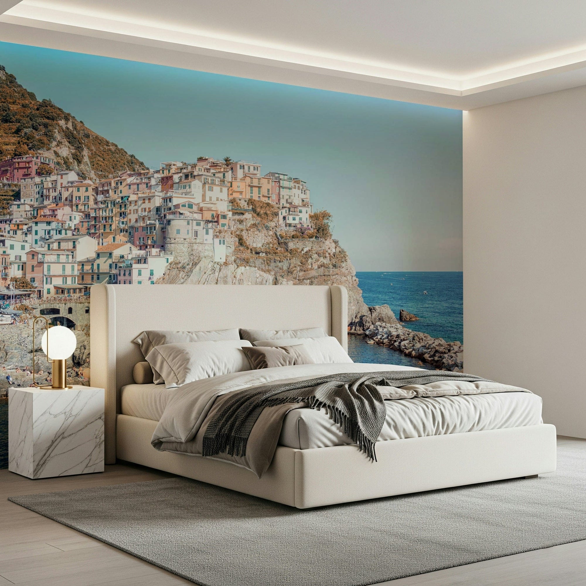 Cliffside Homes View coastal scenery wallpaper for walls