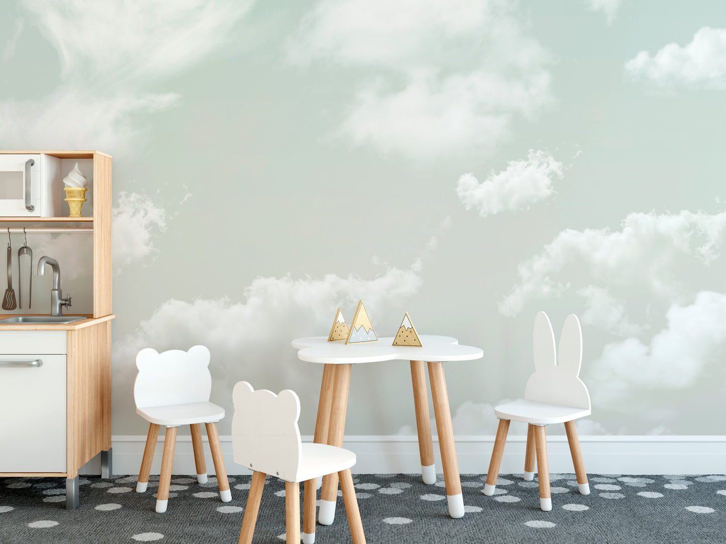Zoomed in section highlighting the smooth transition of blue in the sky wallpaper.
