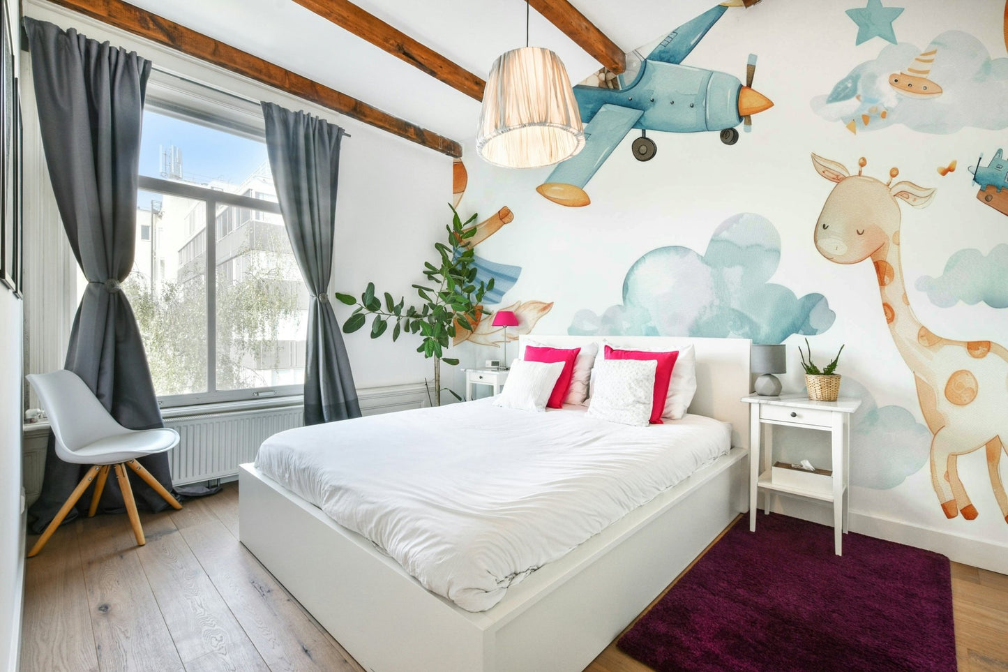 Wall decor evoking tranquility and open space.

